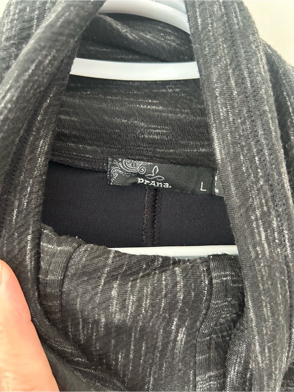 PrAna Athletic Cozy Black Heather Turtleneck “Sunrise Dress” Sweatshirt Dress - Picture 5 of 6